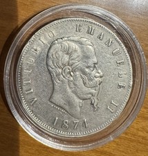 5 Lire 1874 Vittorio Emanuele