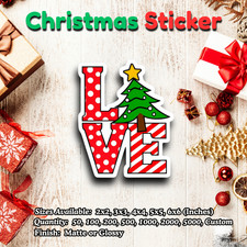 Adesivo natalizio LOVE Holiday