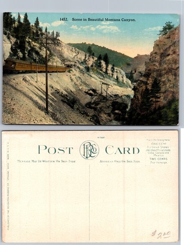 Cartolina treno montana - cartolina, canyon