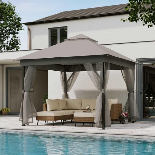 Metal frame patio gazebo - metal,