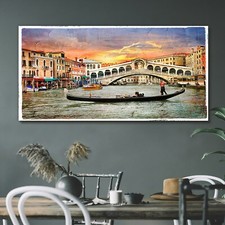 Quadro Venezia Barca Ponte