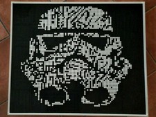 Star Wars Stormtrooper Lego mosaico MOC ART - 2004 piastrelle - bianco e nero