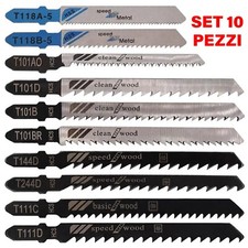 LAME PER SEGHETTO ALTERNATIVO set da 10 pz. LEGNO FERRO PLASTICA ALLUMINIO