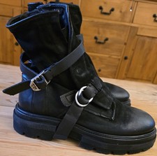 A.S. 98 stivaletti, stivali, stivali da motociclista, neri, numero 40