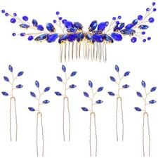  1 Set Spilli per capelli con strass Pettini decorativi Fermagli per capelli a