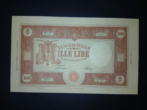 1000 lire barbetti - lire, 22.11.1947
