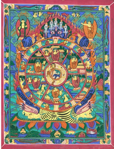 Nepal thangka dipinto lord - di,