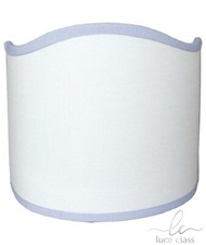 Ventolina grigio perla chiaro mezzo paralume ventola semitonda veletta semiluna 