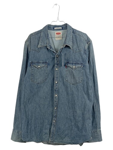 Levi camicia uomo blu denim - camicia,