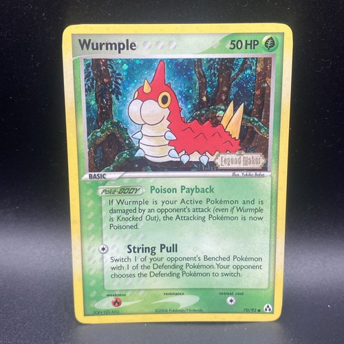 Carta pokemon comune wurmple - carta,