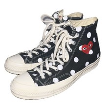 Scarpe Converse CDG x Chuck Taylor All Star 70 alte nere a pois da uomo taglia 10