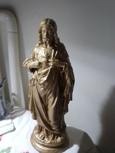 Scultura sacro cuore gesù - scultura,