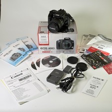 Canon EOS 400D + EF-S 18-55mm II DSLR fotocamera confezione originale set completo usato