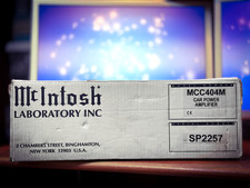 MCINTOSH MCC404M 🌈RaRe🌈 Amplificatore di potenza per auto d'epoca in scatola VU Meter