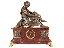 ?Grande Orologio a Pendolo Bronzo “ Saffo” Firmato James Pradier (1790-1852)?