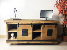 Mobile madia credenza stile INDUSTRIAL in legno massello 160x50h70cm SU MISURA