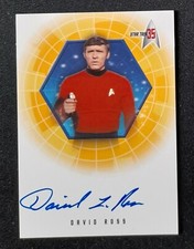 Scheda autografa Star Trek TOS 35° anniversario A19 DAVID ROSS Renonhouse 2001