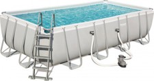 Bestway Piscina Fuori Terra 274x549x122h cm con Pompa Filtro 56465 Steel Pro