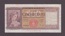 ITALY P.80b-9363  500 LIRE