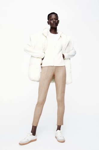 Pantalone zara beige - pantalone, in