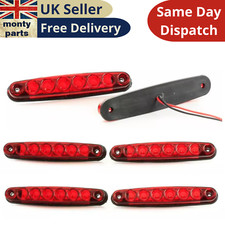 5X 12V LED Rosso Lato Coda