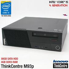 IBM LENOVO THINKCENTRE M93p SFF CORE i5-4590 COMPUTER PC WINDOWS 10 80GB 8GB di RAM