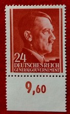 Francobollo Impero tedesco DR Governatorato generale Adolf Hitler seconda guerra mondiale 10