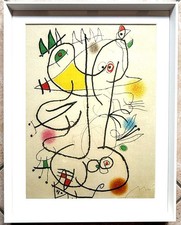 Joan Mirò  - Serigrafia vintage originale - Firmata in lastra - 1972