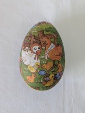 #3 UOVO DI PASQUA CONTENITORE DI CARTA CARTONE CON DISEGNI VINTAGE