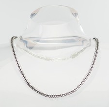 Collana A Catena A Forma Di Quadrato In Argento Sterling Vintage