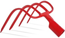 Forca vanga a 4 denti curva per orto e giardino senza manico Ausonia