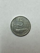 MONETA 5 Lire Del 1955 Delfino