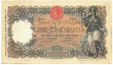50 LIRE CAPRANESI BUOI TESTINA DECRETO CANOVAI 12/05/1919 BB/BB+