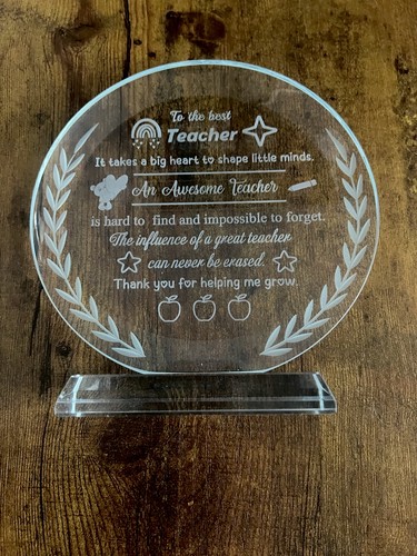 Glass teacher gifts - 5.9"(15cm),