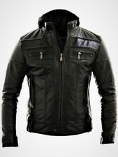Giacca Motociclista Uomo Nera