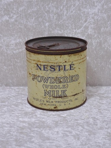 Antico barattolo latta nestlé - barattolo,