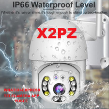 2 PEZZI TELECAMERA IMPERMEABILE CAM PTZ WIFI CAMERA WIRELESS ESTERNO SPEED ZOOM