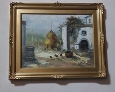 QUADRO VINTAGE OLIO SU LEGNO ANTONIO MIGLIARDI
