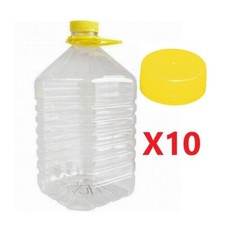 10 pz DAMIGIANA DAMA TANICA 5 LT CONTENITORE DI PLASTICA PER ALIMENTI VINO TAPPO