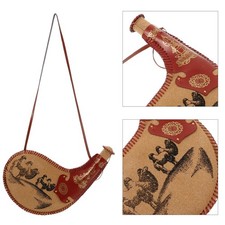 Borsa per acqua in pelle Borsa per vino Bota Borraccia per acqua Boccetta per
