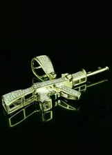 Ciondolo hip hop pistola AK47