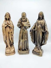 statue sacre color bronzo cm 40 (15,75'') Miracolosa - Lourdes- Padre Pio bronzo