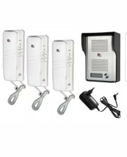 Citofono a parete 3 unità interne con unità esterna apriporta interfono 220v 