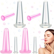 Liekadijiae 8 Pezzi Coppettazione del Viso, Coppette Massaggio (L4R)