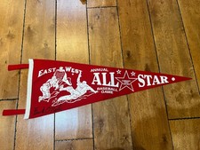 1936 Negro League East West All Star Game Comiskey Park Pennant AUTO BUCK O'NEIL