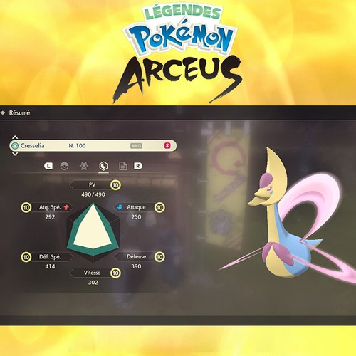 Cresselia niveaux effort max - cresselia,