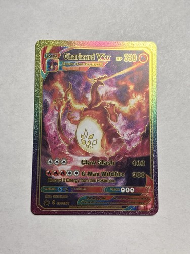 Charizard vmax rainbow fan art - rainbow,