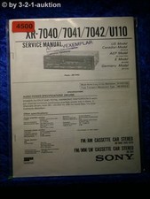 Manuale Di Servizio Sony XR 7040 / 7041 / 7042 / U110 Autoradio (#4500)