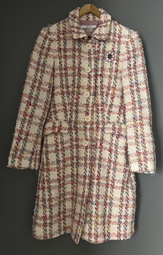 Zara multicoloured tweed coat - zara,