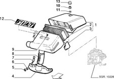COPPIA GANCIO CHIUSURA COPERCHIO FILTRO ARIA FIAT PANDA/UNO/PUNTO MOTORE FIRE